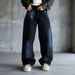 Men's Clothing Men's Galaxy Black Graffiti Jeans – Oversized Straight-Leg Denim Pants With Hand-Painted Street Art (S-3XL, Low-Rise, No Stretch)_mkmklike.com