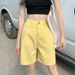 Fashionable Denim Shorts Women, Summer New Korean Style High-waisted Wide-leg Shorts, Slimming And Unique Straight-leg_mkmklike.com