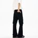 Men's Slim Fit Stretch Flare Jeans American Style Multi Pocket Patchwork Cargo Pants Trendy Vibe Denim_mkmklike.com