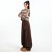 Thick Velvet Maillard Brown Wide-leg Jeans Women, 2025 Autumn And Winter New Style, High Street, Long-length Pants For_mkmklike.com