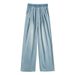 Women's High-Waisted Tencel Denim Jeans Flowy Relaxed Loose Straight Leg Slimming Wide Leg Pants For Petite Figures Summer New Style_mkmklike.com