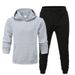 Men's Clothing men's casual sports fitness solid color sweatshirt suit hooded sweatshirt_mkmklike.com