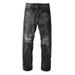 "Men's Rhinestone Jeans – Straight & Relaxed Fit, Trendy Embellished Denim For Casual & Streetwear"_mkmklike.com