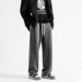 LKTM Men's # Grey Sports For Men And Youth Loose Straight Drawstring Trendy Versatile Wide Leg Casual Guard Pants C47_mkmklike.com