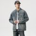 Men's Clothing Retro Washed Denim Jacket Handsome Stand Collar Casual Jacket_mkmklike.com
