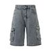 Men's Clothing High StreetStyle Multi Pocket Zipper Splicing Detachable Denim Overalls For Men And Women Trendy Loose Wide Leg Trousers_mkmklike.com