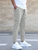 Men's Four-Season Tapered Trousers - Smart Casual Plaid Pants With Stretch Waist | Office To Weekend Versatility_mkmklike.com