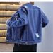 Men's Distressed Denim Jacket Slim Fit Casual Streetwear Cotton Coat For Spring Autumn_mkmklike.com