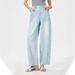 Women's Clothing Minimalist Waist Fashionable WAN Loose Cocoon 9 Point Fat Jeans_mkmklike.com