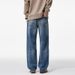 Men's Clothing & Archer0603 & Straight Leg Jeans Men's Autumn And Winter New Style Loose Wide Leg Pants Washed Casual Long Trousers Trendy_mkmklike.com