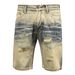 Men's Vintage Washed Denim Shorts Distressed Casual 5-Inch Inseam Relaxed Fit Stretch Comfort Summer Shorts_mkmklike.com