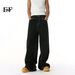 EF JEANS | 2025 Spring New American Design Series Bright Line Three-dimensional Black Casual Jeans_mkmklike.com