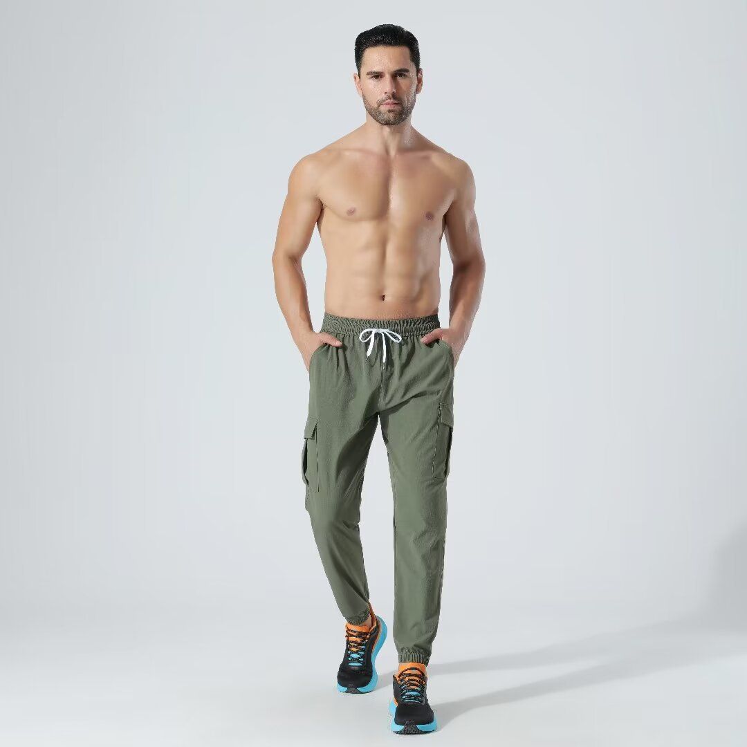 Men's Clothing Casual Straight Overalls Quick-Drying Sports Running Fitness Outdoor Cycling Pants Breathable Loose Sweatpants_mkmklike.com