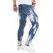 HME Men's Slim Fit Skinny Jeans Casual High Street Splatter Print European American Style for Cross Border TEMU TIKTOK_mkmklike.com