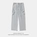 Men's Washed Distressed Work Jeans Spring Summer New Style Three-Dimensional Pockets Straight Loose Fit Long Pants_mkmklike.com