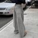 Women's Light Gray Straight Leg Jeans Non-Stretch Washed Retro Spring/Autumn Regular Fit Solid Color Denim_mkmklike.com