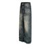 Unisex American Style Washed Retro Cleanfit Jeans Loose Straight Leg High Street Distressed Casual Pants Blue mid Waist Zipper Fly_mkmklike.com