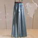 Women's Clothing Light Blue High Waist Wide Leg Jeans For Women Spring New Loose Straight Slim Drape Mopping Flared Pants_mkmklike.com