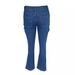 Fashionable new casual overalls multi-pocket stretch jeans women_mkmklike.com