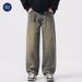 Nordmann MUCHU Clothing | 2025 Autumn Winter New American Retro Distressed Washed Jeans Men's Plus Size Wide Leg Pants_mkmklike.com