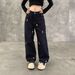 Vintage-Inspired Embroidered Straight-Leg Jeans For Men & Women – High-Street Fashion, Relaxed Fit, Unisex Denim Pants For Casual Wear_mkmklike.com