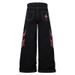 Streetwear Embroidered Jeans For Men & Women - Loose Fit Straight Leg Denim Pants With Thorn Stitching - Trendy Casual Trousers_mkmklike.com