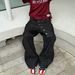 Men's Clothing High Street Style Curved Long Button Scimitar Jeans For Men, Summer Loose American Clean Fit Wide Leg Floor Length Trousers Trendy_mkmklike.com