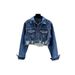 Edgy Rivet Denim Jacket For Women – Distressed Loose Fit Long Sleeve Streetwear Coat With Diamond Studs (S-XL)_mkmklike.com