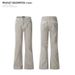 Trendy High Street Yellow Mud Dyed Washed Jeans For Men With Line Design Sense, Slim Fit Straight Leg Flared Pants_mkmklike.com