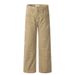 Unique Design Double-Cuff High-Waist Denim Pants Men's Punk Trend Washed Ripped Loose Straight-Leg Trousers_mkmklike.com