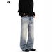 Men's Clothing Retro Washed Blue Jeans Unisex Loose Fit Vintage Washed Blue Jeans – Relaxed Straight-Leg Cleanfit Denim Pants For Men & Women (S-XXL)_mkmklike.com