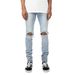 Stretchy European And American Fashion Trendy Brand Personality Ripped Slim Fit Skinny Men's Jeans_mkmklike.com