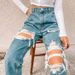 Women's Clothing Etro Ripped Jeans Girl_mkmklike.com