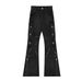 Men's Clothing American Style Dark Heavy Retro Zipper Irregular Personality High Street Jeans Unisex Trousers_mkmklike.com